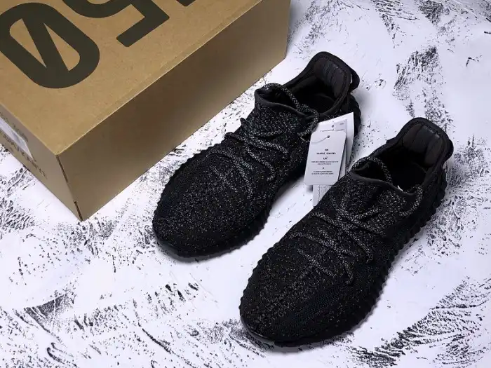 Cheap Adidas Yeezy Boost 350 V2 Static Black (Reflective) - FU9007