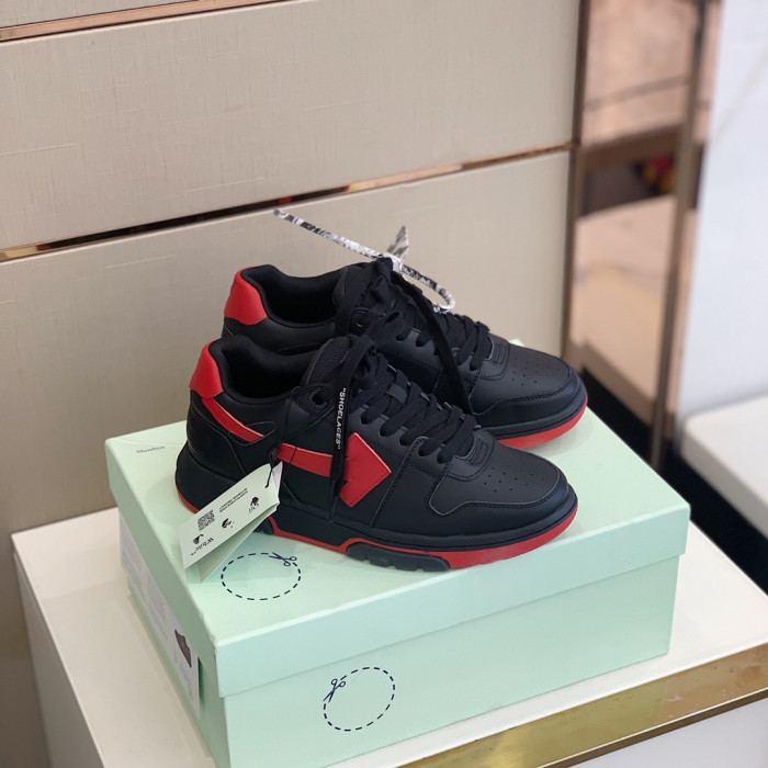 Onekick OFF WHITETM C O VIRGIL ABLOH OUT OF OFFICE LOW-TOP LEATHER SNEAKERS "OOO"