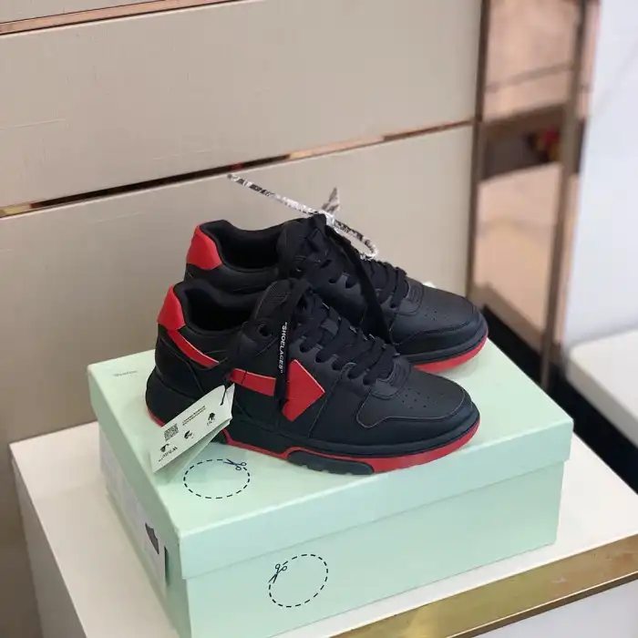 OFF WHITETM C O VIRGIL ABLOH OUT OF OFFICE LOW-TOP LEATHER SNEAKERS "OOO"