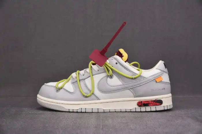 OFF-WHITE X NIKE DUNK LOW THE 50 WHITE GREY DM1602-106