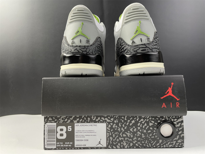 Onekick Air Jordan 3 Retro Chlorophyll 136064-006