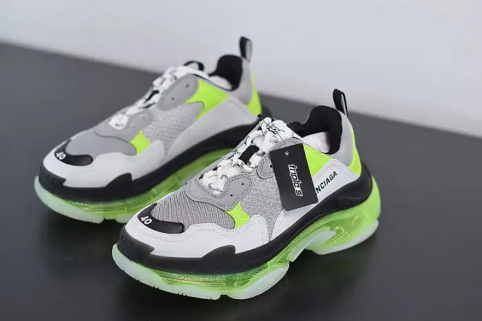 BLCG SNEAKER TRIPLE.S.GOMMA GREY WHITE GREEN 541624 W2FR1 8297