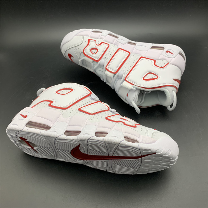 Nike Air More Uptempo White Varsity Red Outline 415082-108