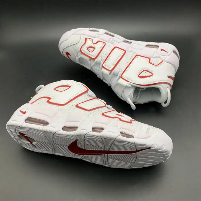 Cheap Nike Air More Uptempo White Varsity Red Outline 415082-108