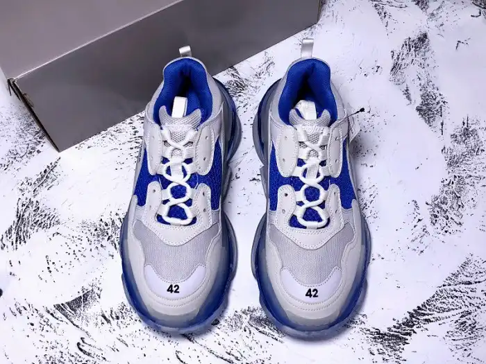 Cheap BLCG Triple S White Blue 541624 W09ON 9169