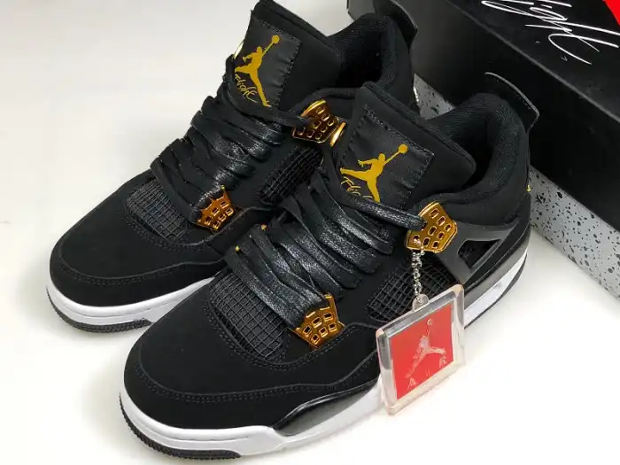 Cheap Air Jordan 4 Royalty Black Metallic Gold-White 308497-032