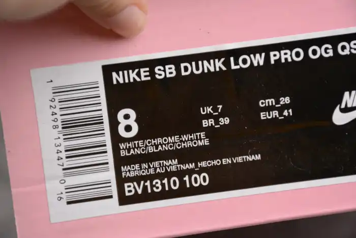 Rep Nike SB Dunk Low Diamond Supply Co White Diamond BV1310-100