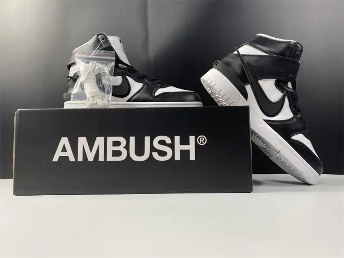 Rep Nike Dunk High Ambush Black White CU7544-001