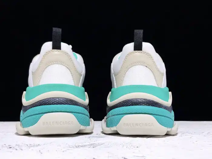 Rep Onekick Balencaiga Triple S White Grey Turquoise (W) 524039 W09OH 3005