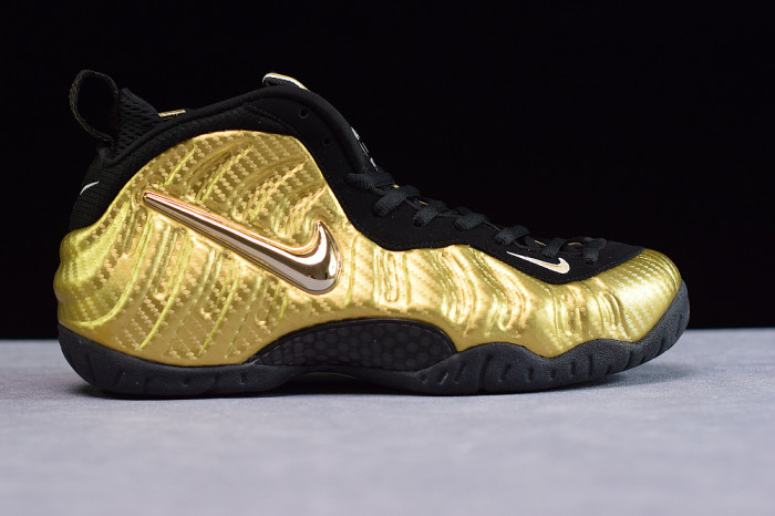 Nike Air Foamposite Pro Metallic Gold Black mens 624041-701