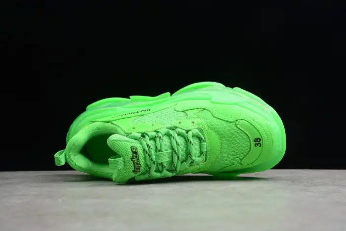 Cheap BLCG Triple S Neon Green Clear Sole 544351 W09OL 3801