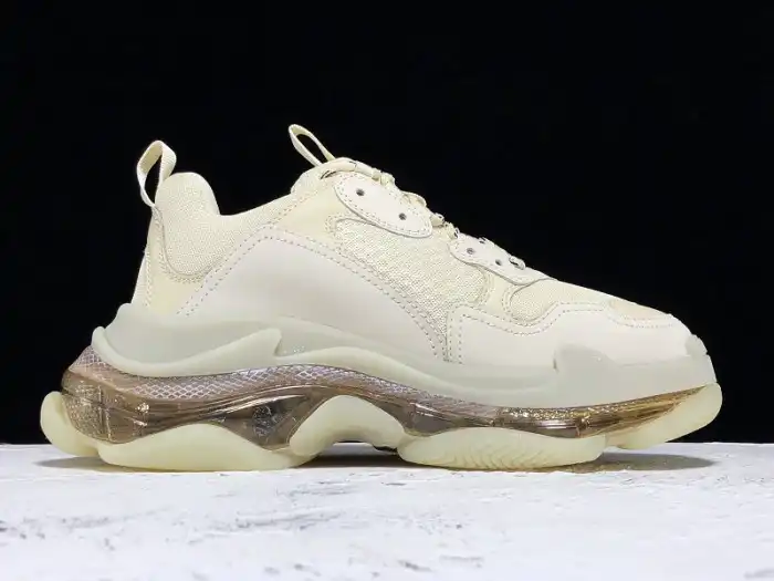 Cheap BLCG Triple S Clear Sole Beige 541624 W09O1 9005