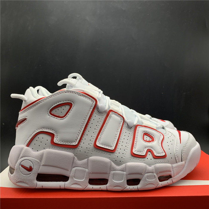 Nike Air More Uptempo White Varsity Red Outline 415082-108