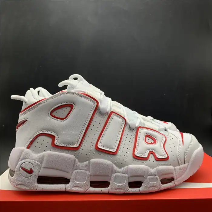 Cheap Nike Air More Uptempo White Varsity Red Outline 415082-108