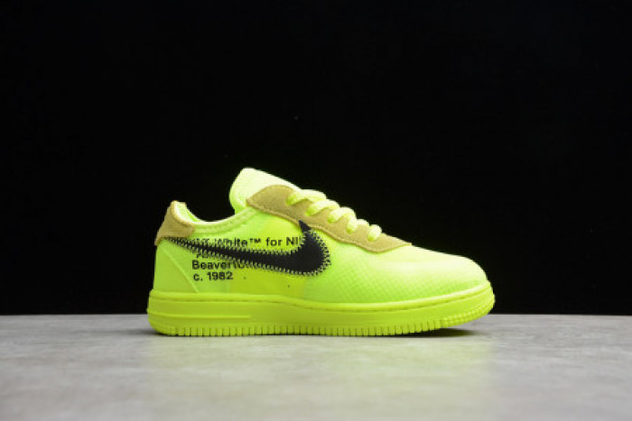 Onekick AIR FORCE 1 TD X OFF WHITE VOLT HYPER JADE CONE TODDLER BV0853-700