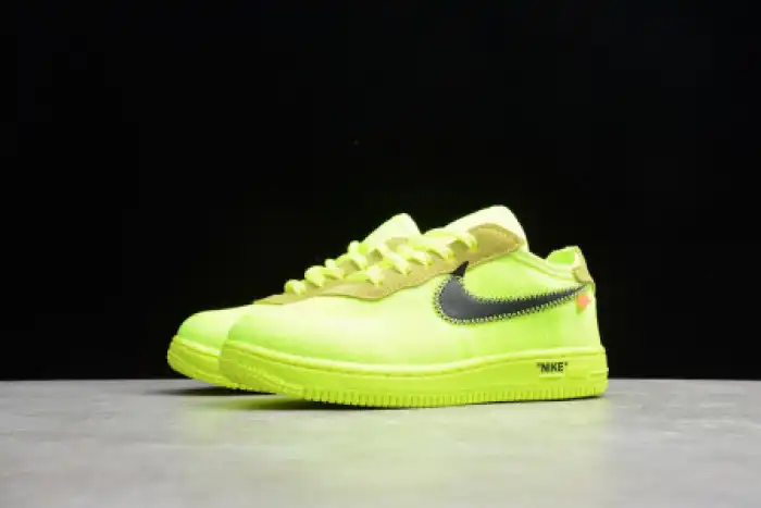 Rep AIR FORCE 1 TD X OFF WHITE VOLT HYPER JADE CONE TODDLER BV0853-700