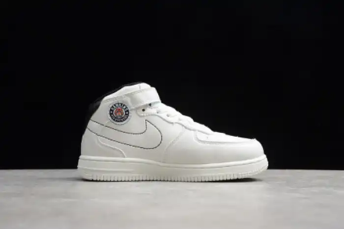 Rep KIDS NIKE AIR FORCE 1 MID 07 WHITE BLACK RED 314197-101