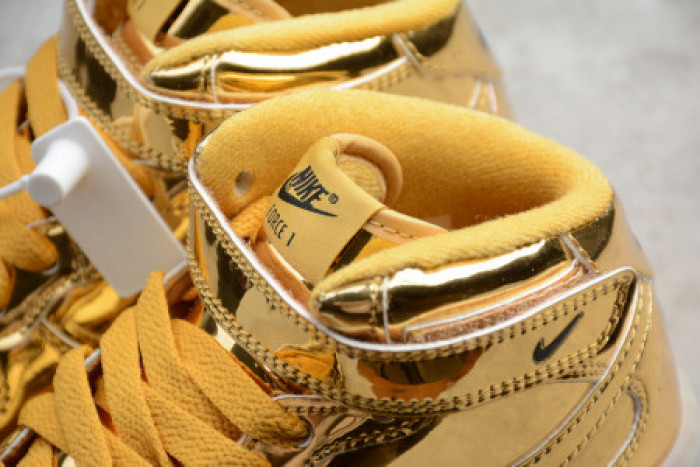 Onekick KIDS NIKE AIR FORCE 1 MID WB METALLIC GOLD 314197-8100