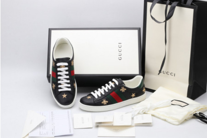 Onekick GUCC ACE EMBROIDERED LOW-TOP SNEAKER 386750 A38F0 1079