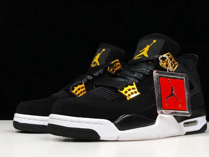 Cheap Air Jordan 4 Royalty Black Metallic Gold-White 308497-032