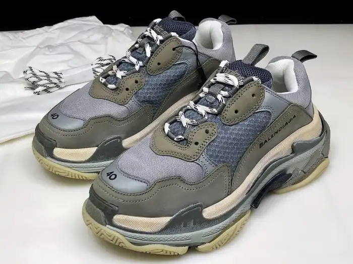 Cheap BLCG Triple S Grey Beige 656686 W06G01 1022