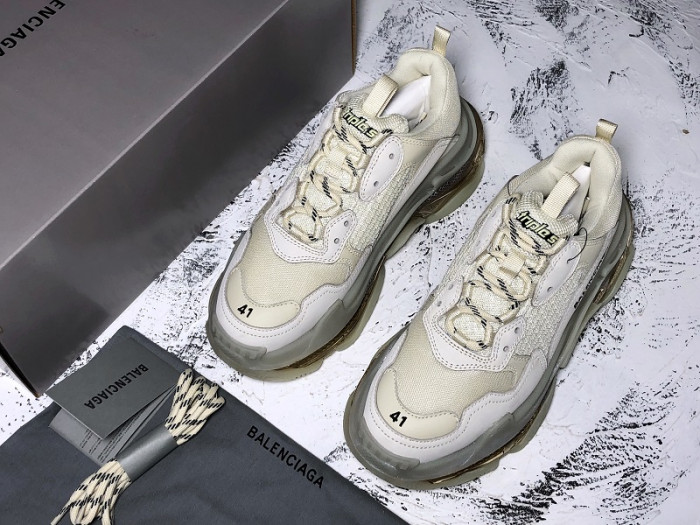 BLCG Triple S Clear Sole Beige 541624 W09O1 9005