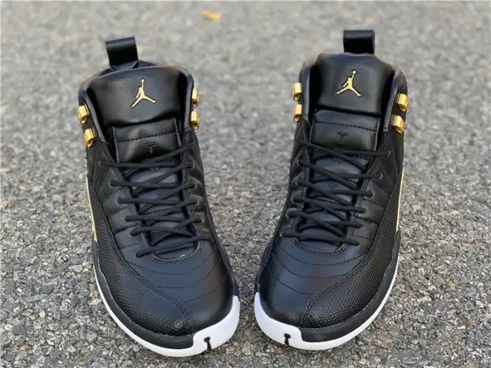 Air Jordan 12 Retro 'Reptile' Black Metallic Gold-White AO6068-007