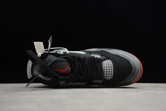 Rep Off White x Air Jordan 4 Retro Bred CV9388-001