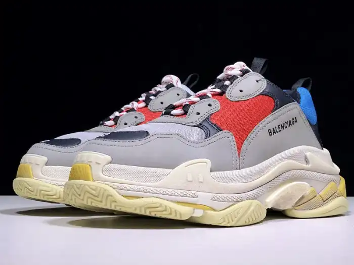 Cheap BLCG Triple S Grey Red Blue (2018 Reissue) 533883 W0902 4365