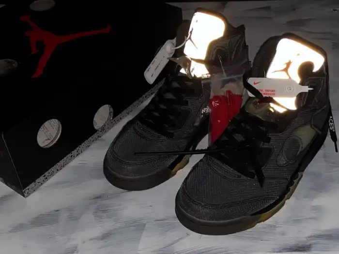 Rep Off-White x Air Jordan 5 Black CT8480-001