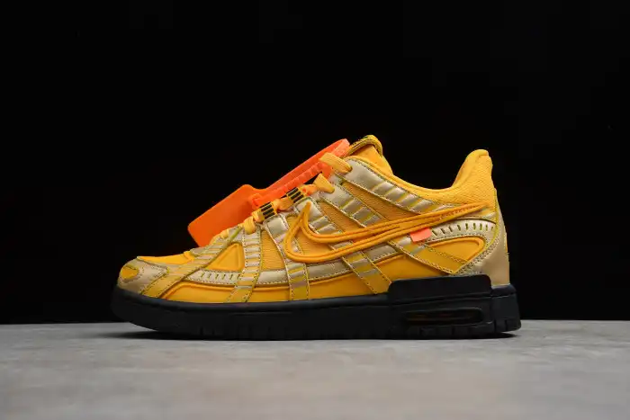 OFF WHITE NIKE AIR RUBBER DUNK "UNIVERSITY GOLD" CU6015-700