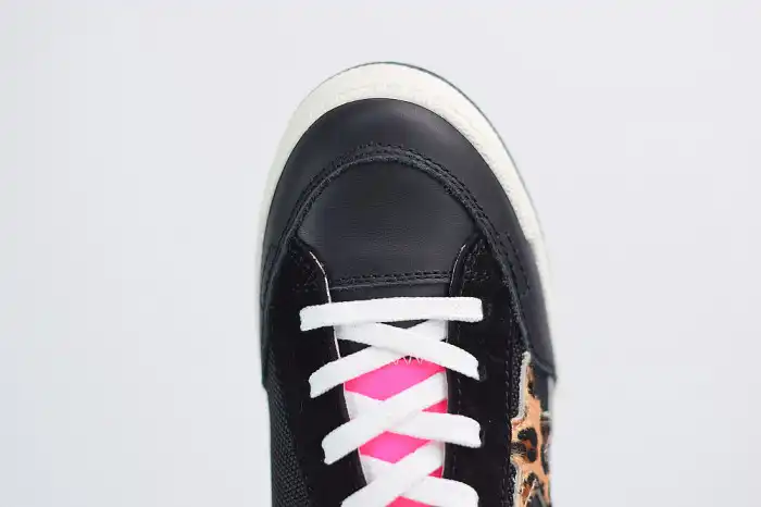 GGD Womens fuchsia and leopard-print Yeah sneakers