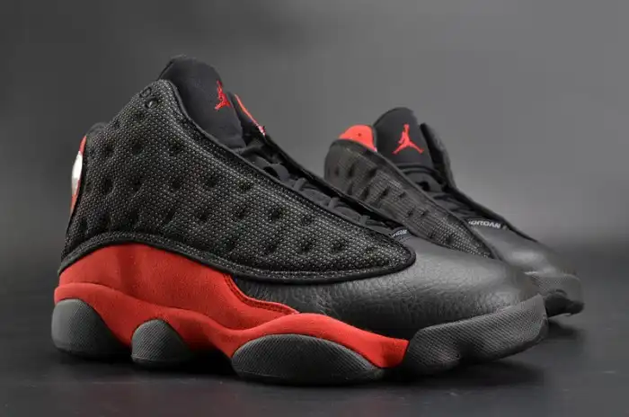 Chep Onekick Air Jordan 13 RetroBred black  red mens 414571-004