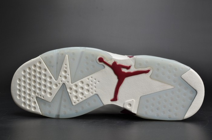 Air Jordan 6 Retro Maroon white 384664-116