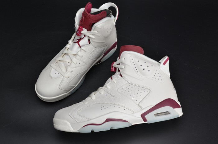 Air Jordan 6 Retro Maroon white 384664-116