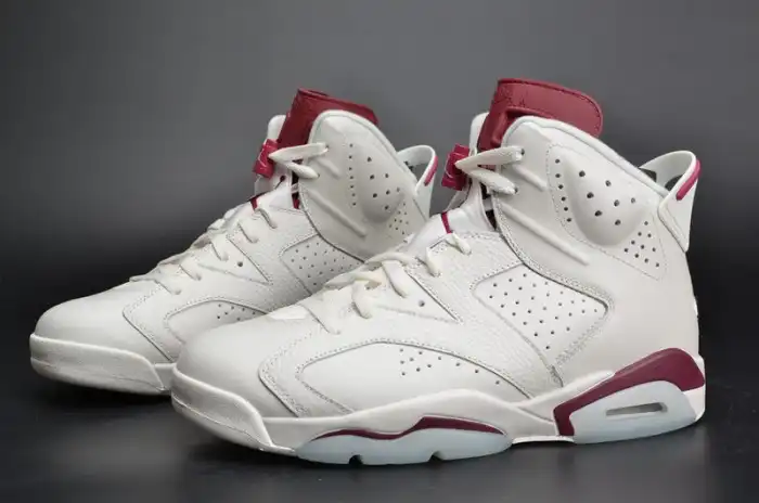 Air Jordan 6 Retro Maroon white 384664-116