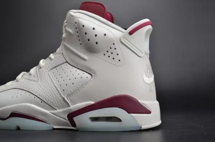 Air Jordan 6 Retro Maroon white 384664-116