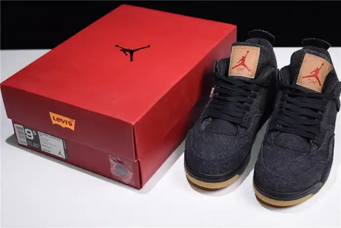 Cheap Levi's x Air Jordan 4 'black' AO2571-001