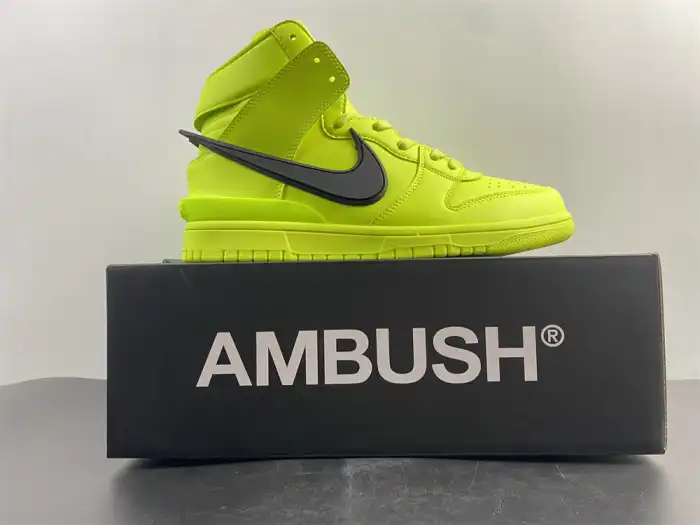 Rep Nike Dunk High AMBUSH Flash Lime CU7544-300