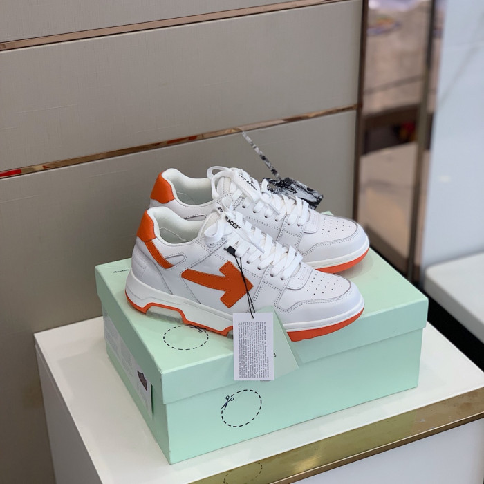 Onekick OFF WHITETM C O VIRGIL ABLOH OUT OF OFFICE LOW-TOP LEATHER SNEAKERS "OOO"