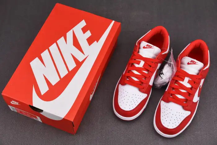 Cheap NIKE DUNK LOW UNIVERSITY RED WHITE CU1727-100