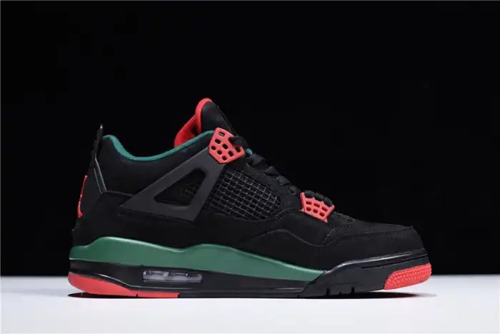 Rep Air Jordan 4 NRG GUCC Black Gorge Green-Varsity Red AQ3816-063