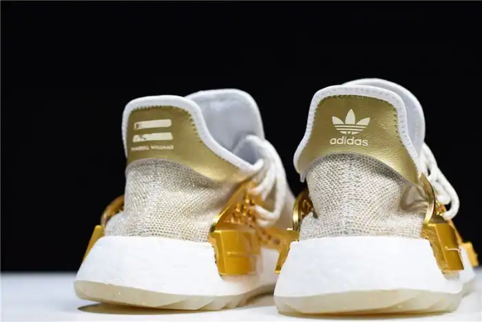 Cheap Pharrell adidas NMD Hu China Gold HAPPY F99762