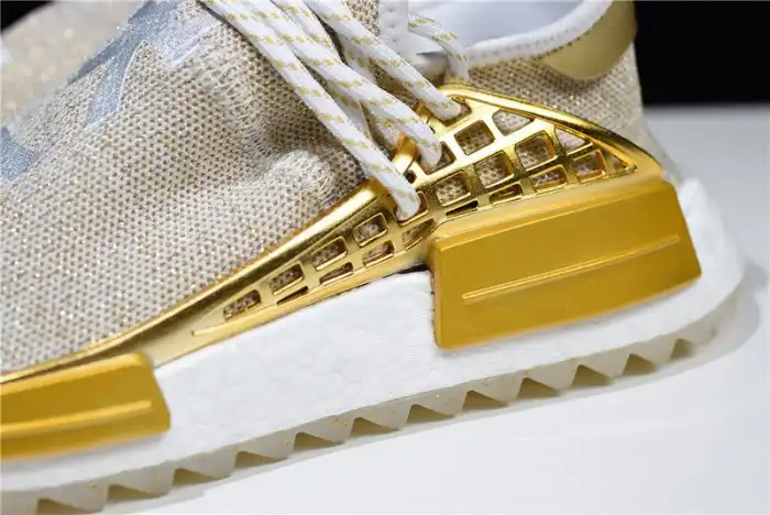 Cheap Pharrell adidas NMD Hu China Gold HAPPY F99762