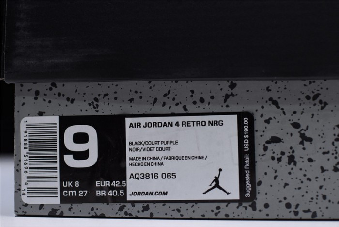 Air Jordan 4 Retro NRG Raptors" AQ3816-065