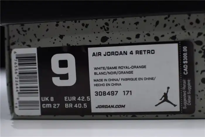 Rep Air Jordan 4 White Bright Crimson-Royal Blue 308497-171