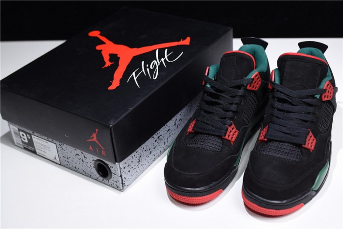 Onekick Air Jordan 4 NRG GUCC Black Gorge Green-Varsity Red AQ3816-063