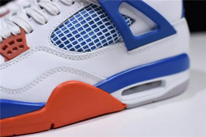 Rep Air Jordan 4 White Bright Crimson-Royal Blue 308497-171