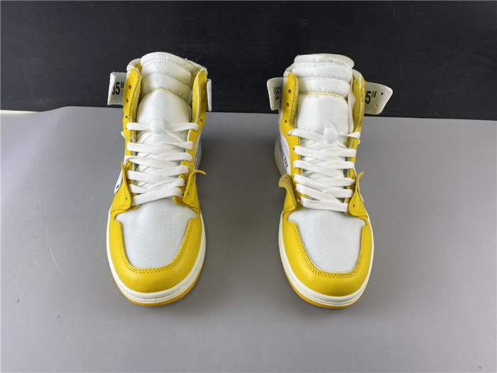 Air Jordan 1 x Off-White NRG White Dark Powder Yellow-Cone AQ0818-149