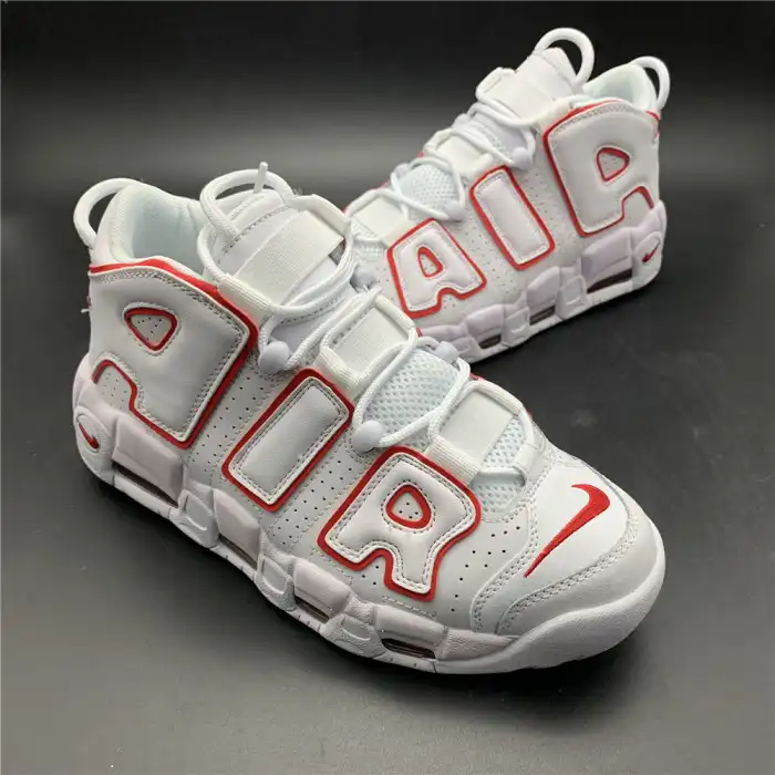 Cheap Nike Air More Uptempo White Varsity Red Outline 415082-108